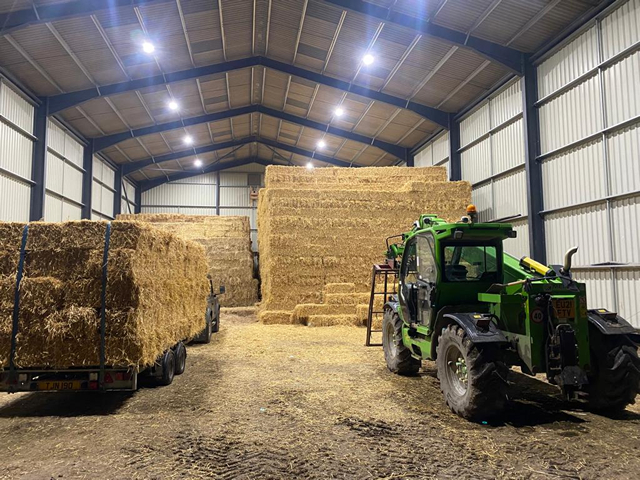 new straw and hay shed